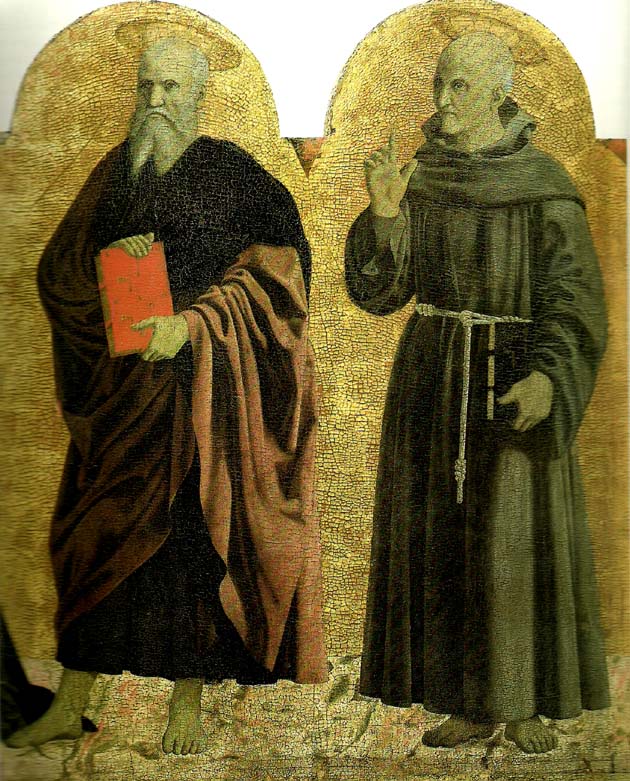 sts andrew and bernardino of siena from the polyptych of the misericordia